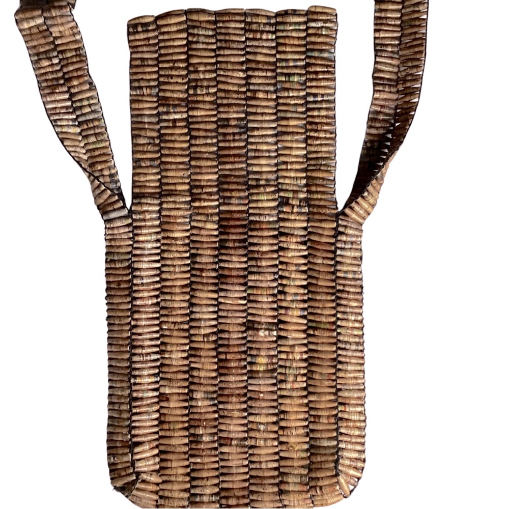 Hand-Crafted Artisanal Beaded Shoulder Bag 22” Strap Unique Boho Handmade Purse